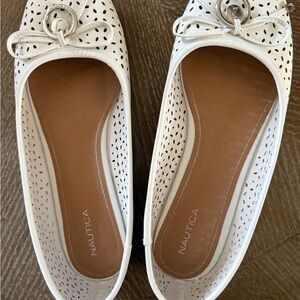 Nautica Women's White Ballet Flats
